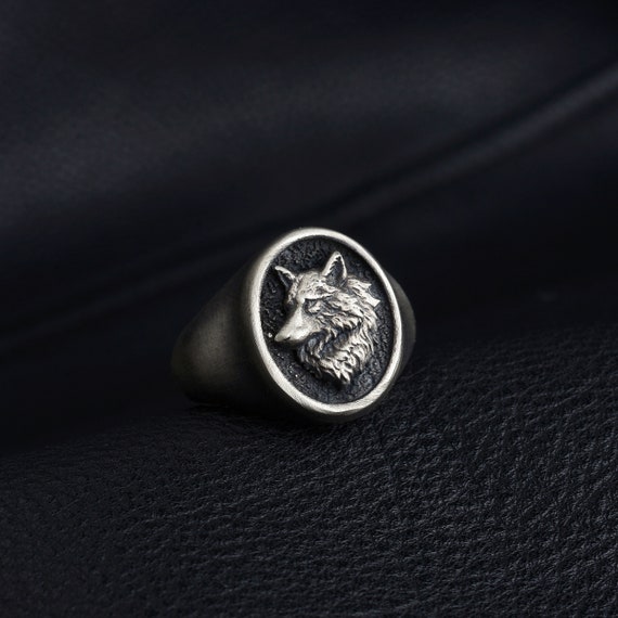 Bague loup en argent bague gothique homme en argent petit doigt bague motard bague homme en argent cadeaux pour homme bijoux homme oxydes Etsy France