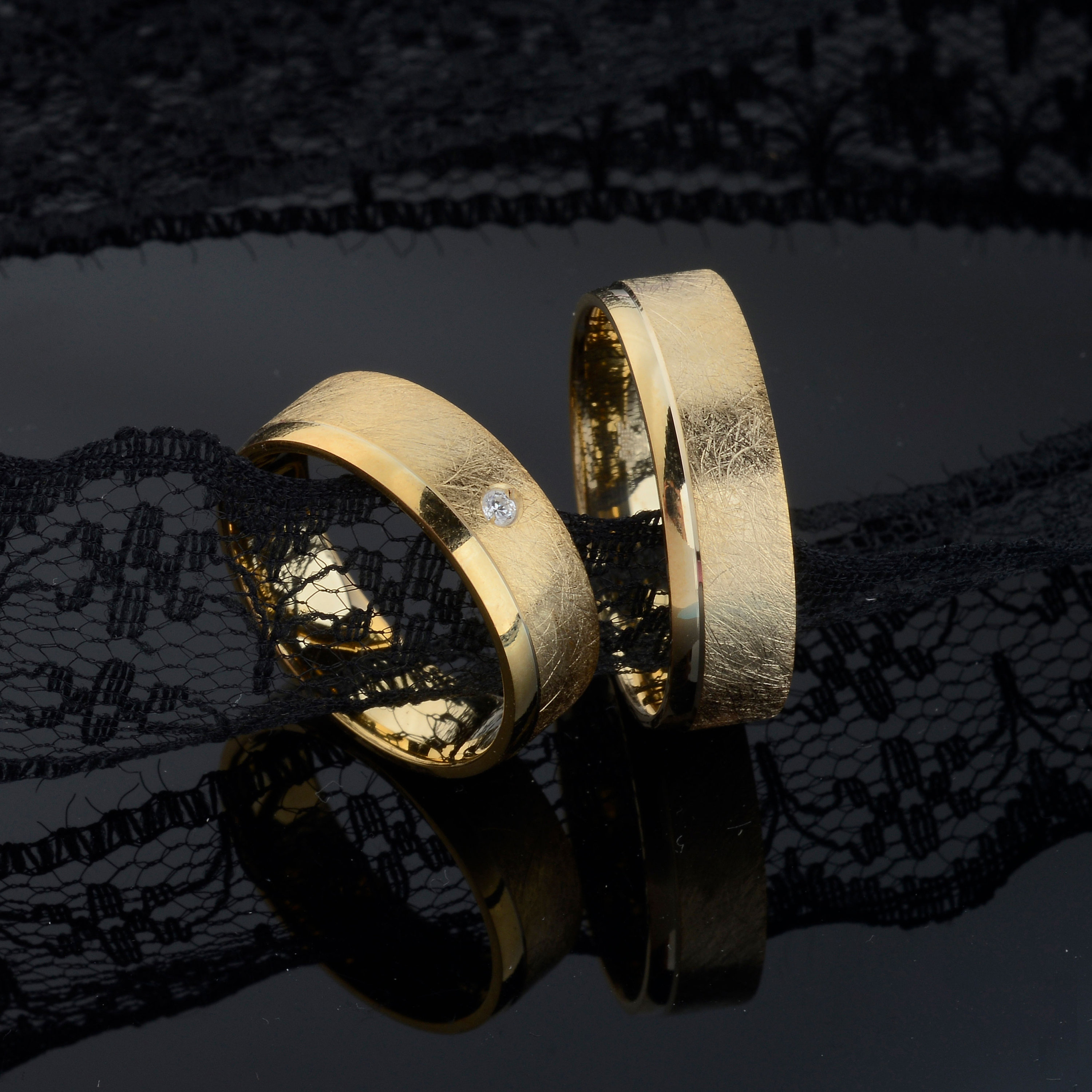Pure gold wedding ring set clearance