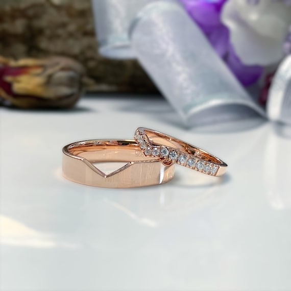 Etsy his and hers wedding deals bands