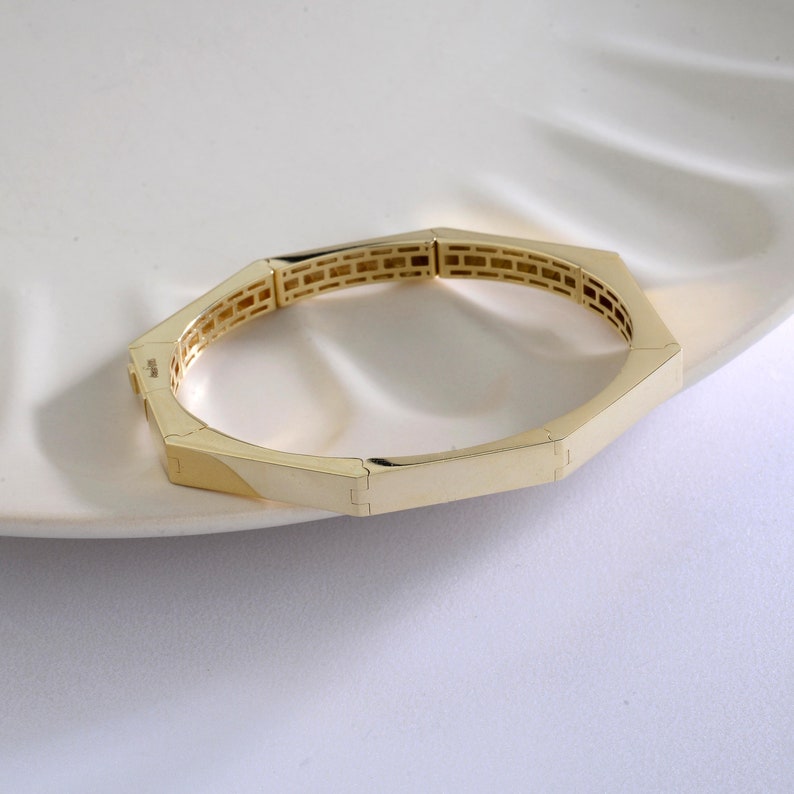 Simple Gold Bangle Bracelet 14ksolid Gold Oval Bangle - Etsy