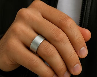 925k Silver Men’s Adjustable Ring, Sterling Silver Simple Finish Handmade Ring for Men, Unisex Silver Adjustable Thumbs Ring, Mens Jewelry