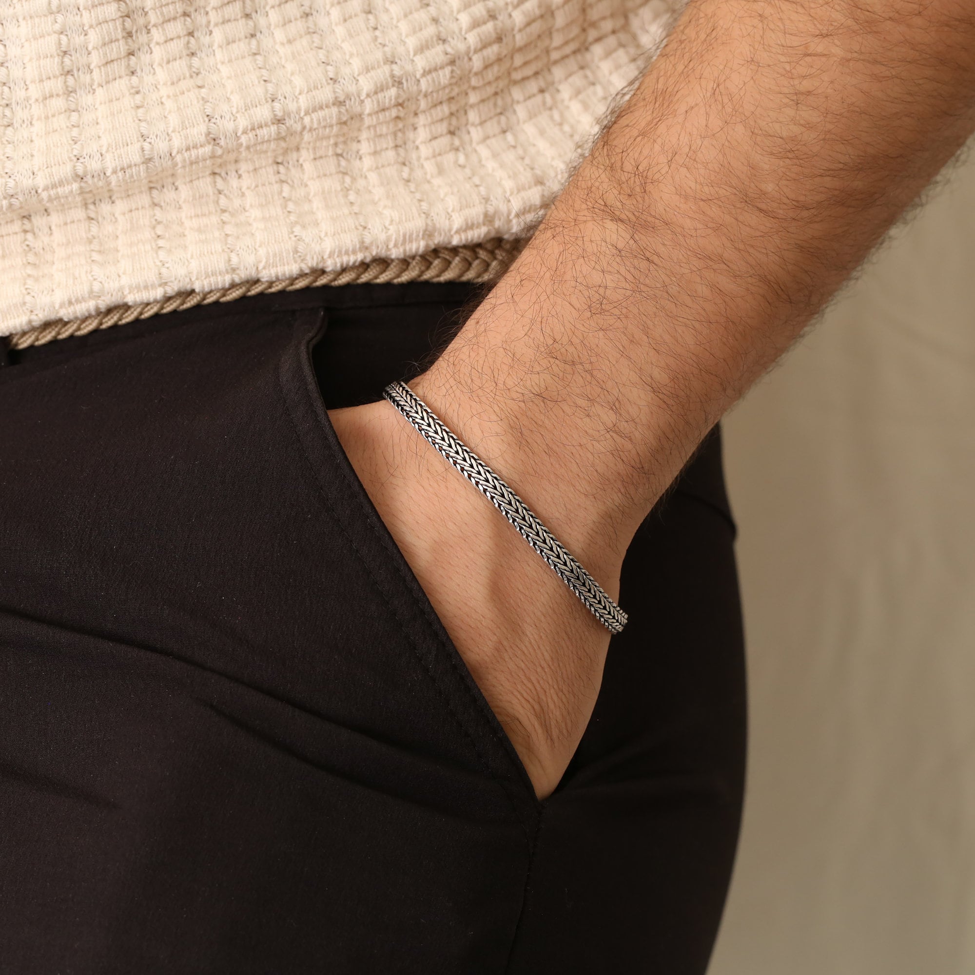 Sterling Silver Men Bracelet, Mens Jewelry Bracelet, 925 Silver