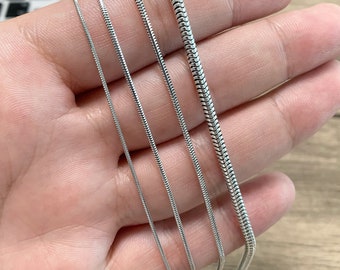 ☆TATIANA☆ SILVER925 Flat bold Snake Chain Necklace NZ2038 il_1080xN.3993446129_hvvd.jpg
