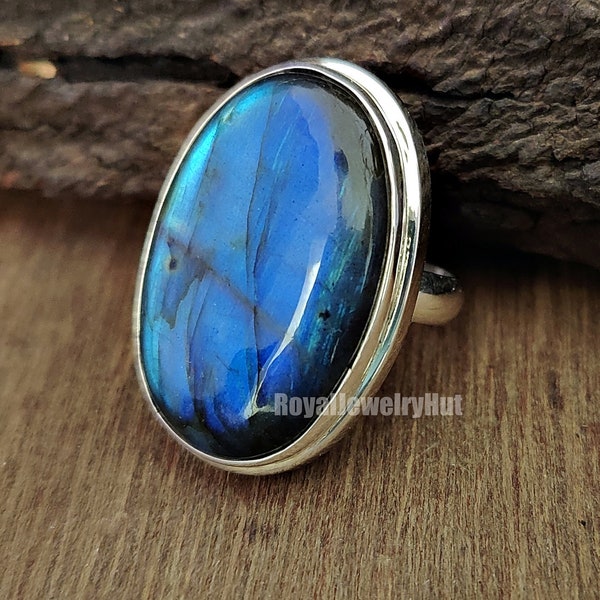 Labradorite Women Ring, 925 Solid Sterling Silver Ring, Boho Ring, Labradorite Gemstone Ring, Rings for Women, Handmade Ring, Gift Ring