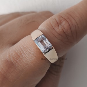 Clear Quartz Ring, Men Women Signet Ring, 925 Solid Sterling Silver Ring, 22k Gold fill, Bohemian Ring, Statement Ring, Crystal Quartz Ring