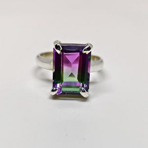 Beautiful Alexandrite Ring, Boho Statement Ring, 925 Solid Sterling Silver Ring, Alexandrite Quartz Ring, Handmade Ring, Gift for Her