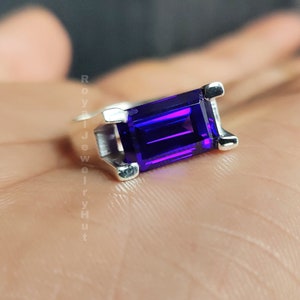 Blue Sapphire Ring, Mens Ring, 925 Sterling Silver Ring, 22k Gold Fill, Signet Gemstone Ring, September Birthstone, Christmas Gift