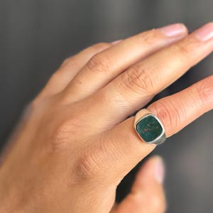 Zegelring heren, bloedsteenring, 925 massief sterlingzilver, natuurlijke edelsteenring, man-vrouwring, geboortesteenring, geboortesteenring