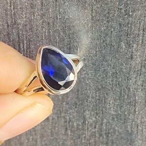 Tanzanite Ring, Women Ring, 925 Solid Sterling Silver Ring, Pear Shape Gemstone, Statement Ring, Handmade Ring, Gift for Partner