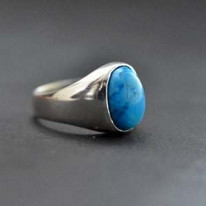 Natural Arizona Turquoise Ring, Turquoise Ring, Gemstone Ring, 925 ...