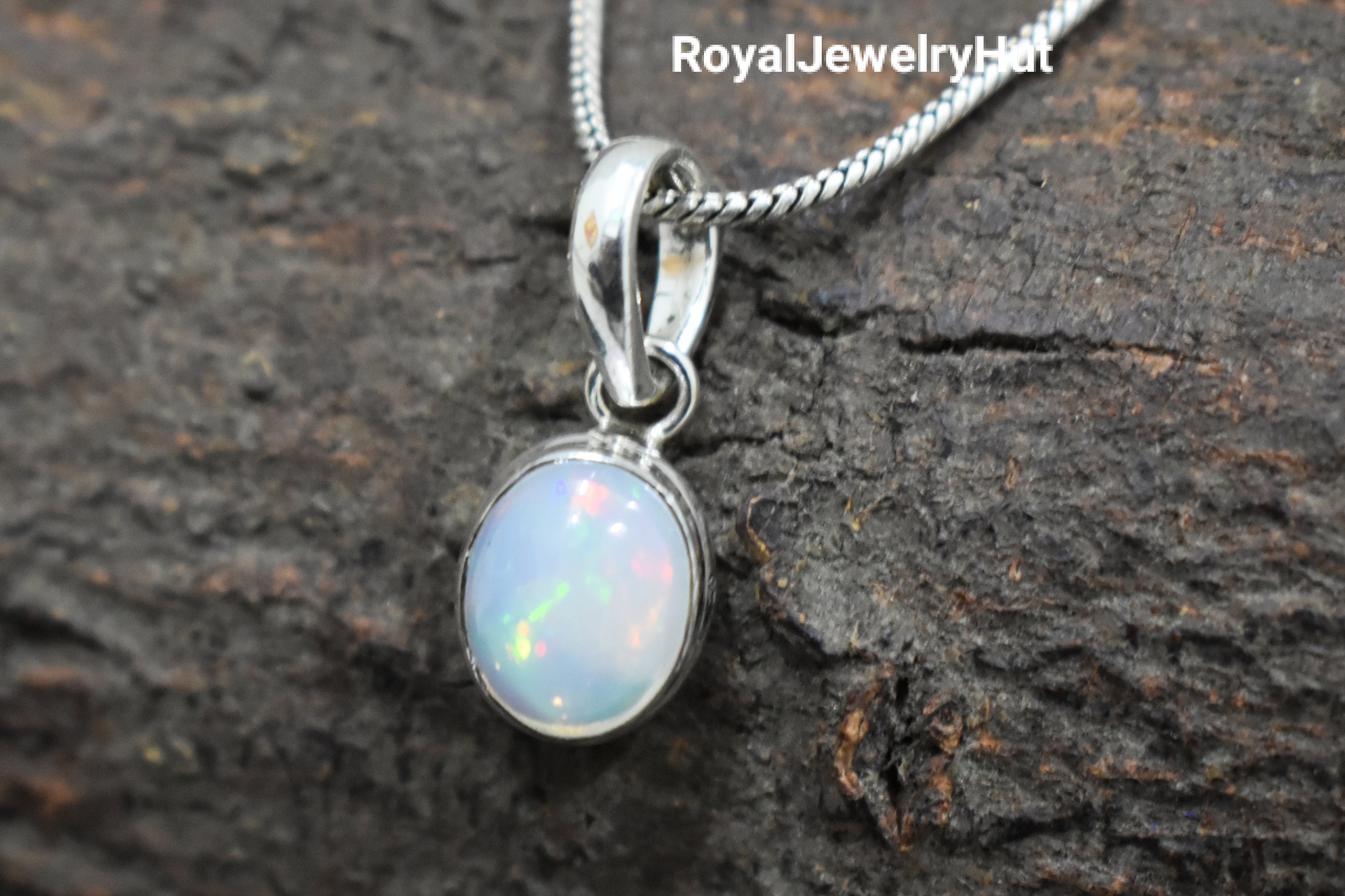海外ブランド通販 公式サイト White Pendant, Opal Opal Pendant Silver Sterling Necklace, オパール