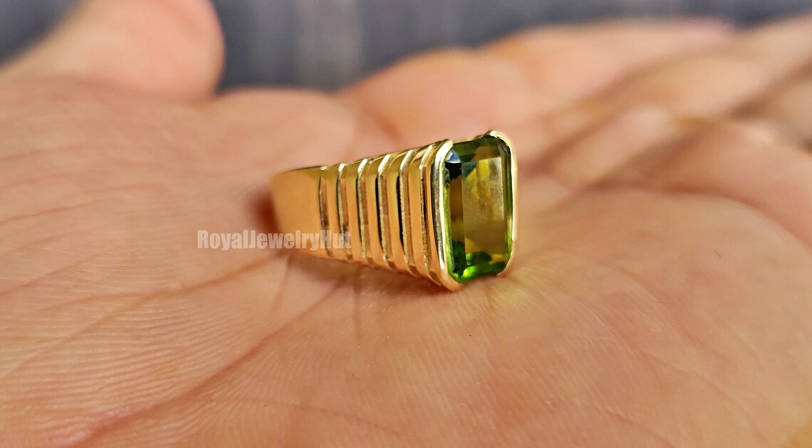 SGUSCIO SPECCHIO SIGNET Peridot Sterling silver