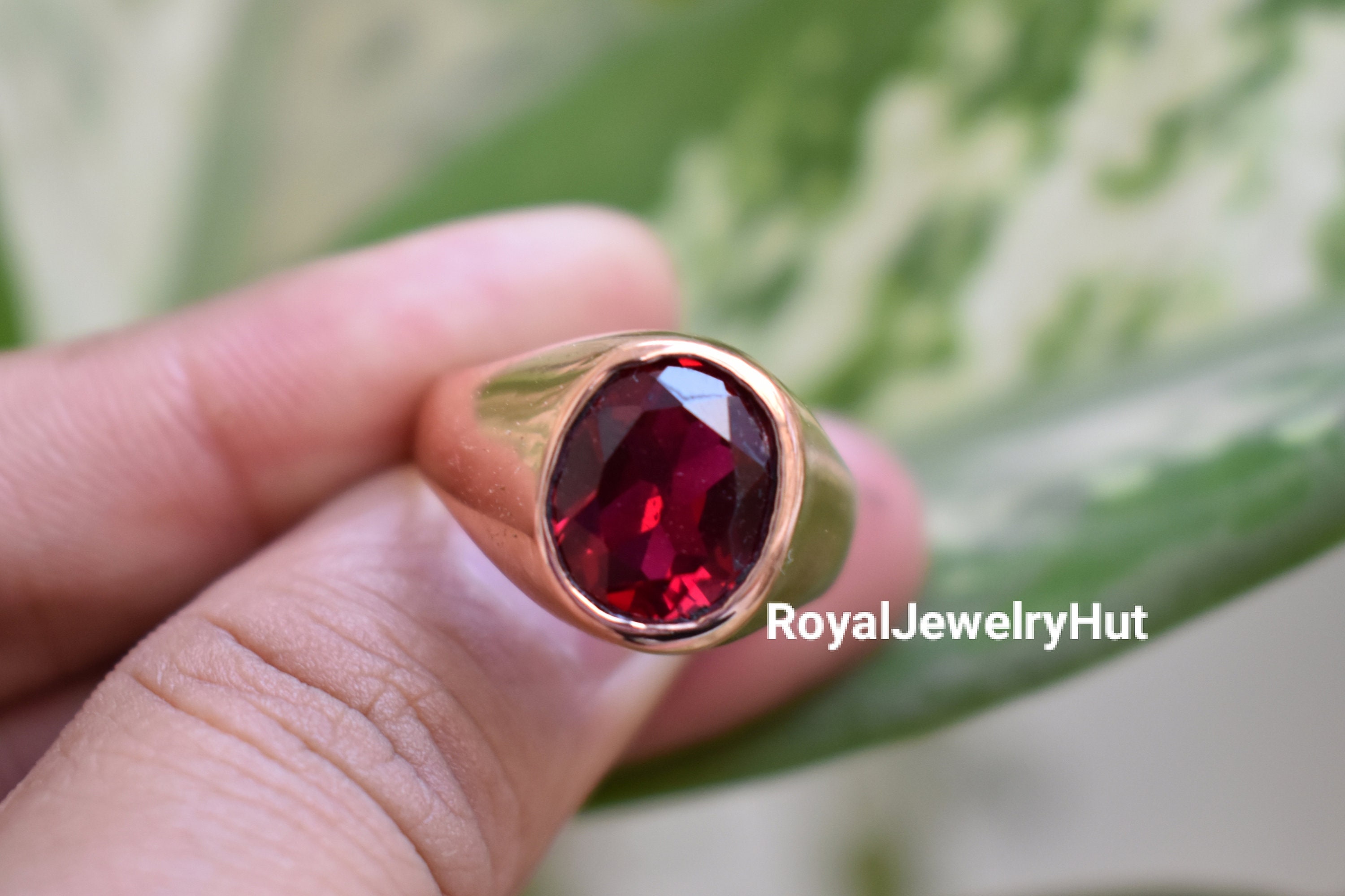 Real Natural Ruby Gemstone Ring, Ruby Ring, 925K Sterling Silver Ring, Ruby  Jewelry, Silver Men Jewelry|Amazon.com