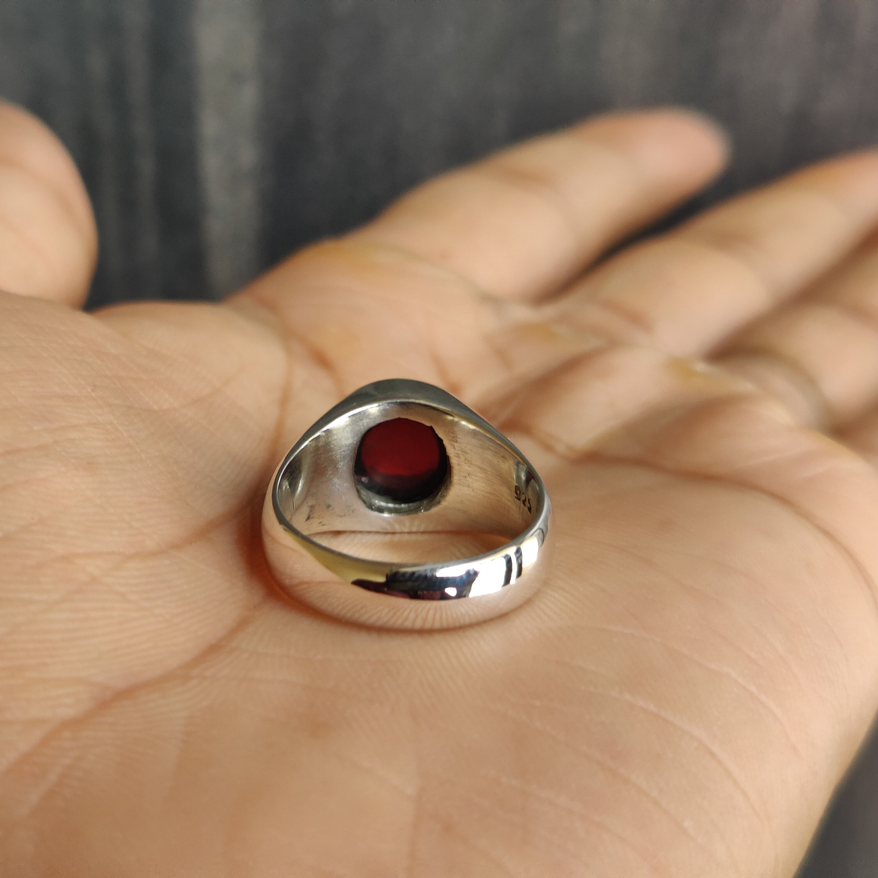 Natural Garnet Ring Bohemian Signet Ring 925 Solid Sterling - Etsy