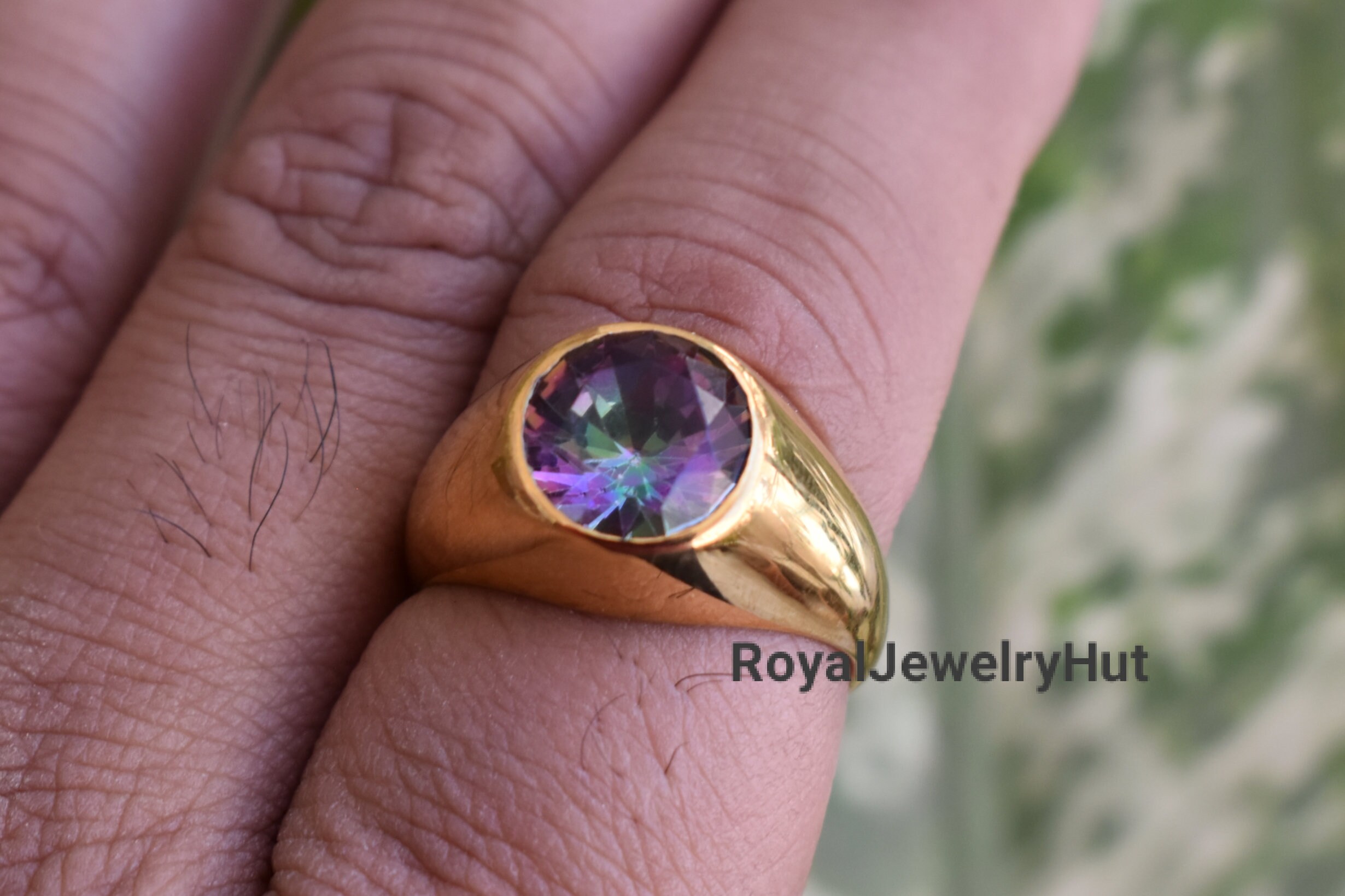 Mystic Topaz Ring Mens Ring Ring 925 Solid Sterling Etsy