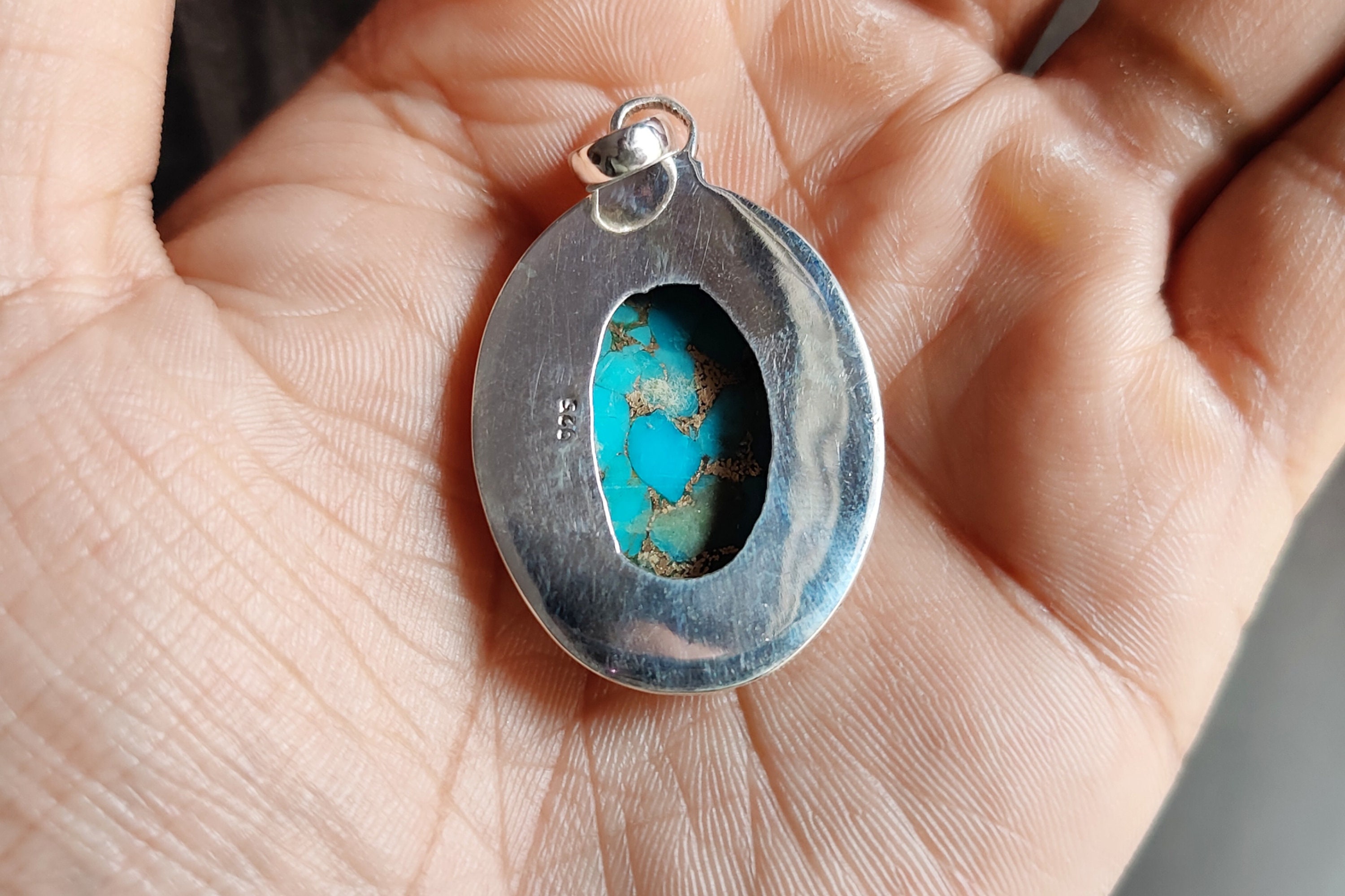 Pendentif Turquoise Et Argent 925/1000 - Neuf Avec étiquettes