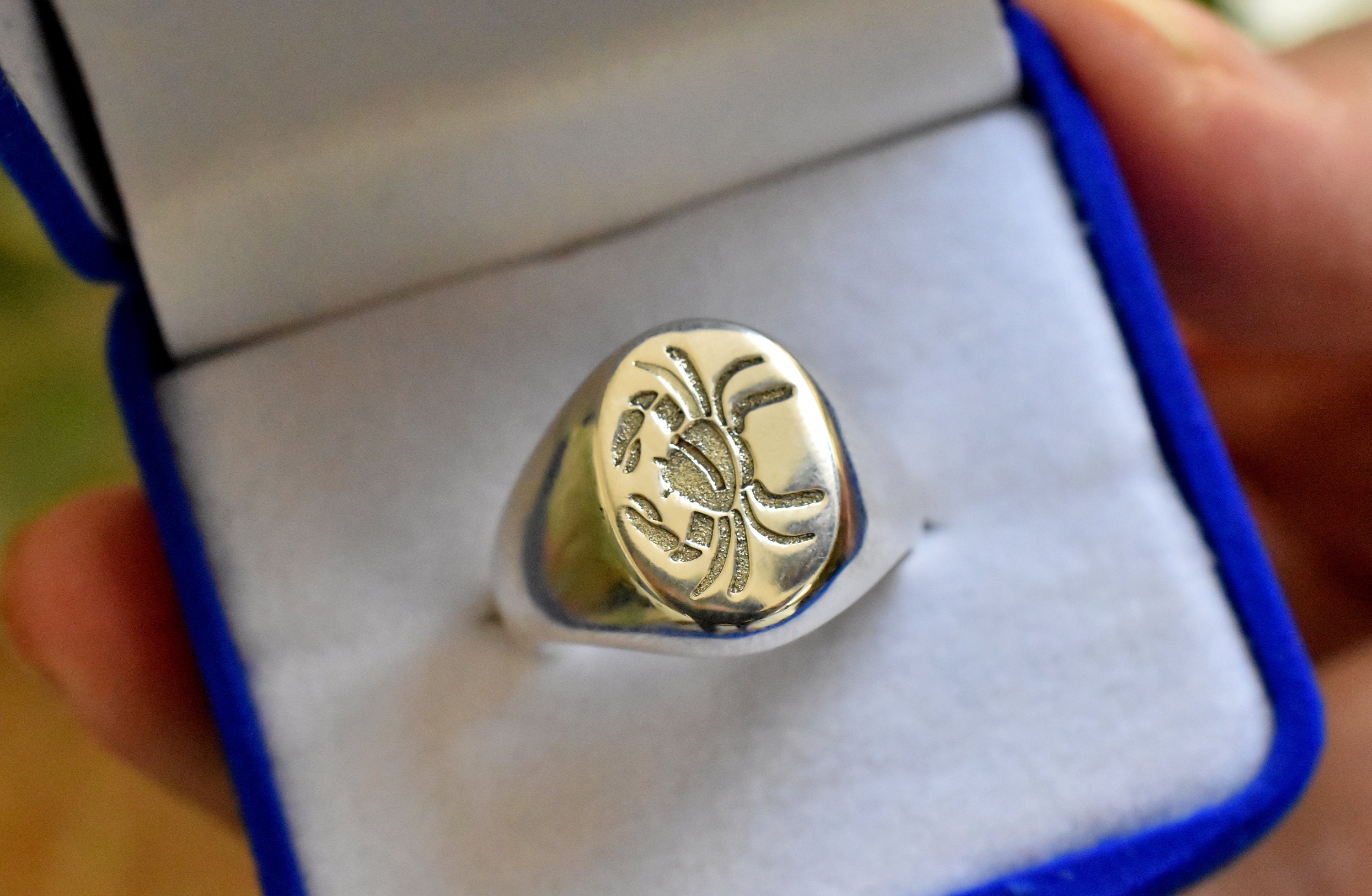 Scorpio Signet Ring - 925 Sterling Silver - Astrology Ring - Gold Vermeil Ring - Carved Ring - Horoscope Ring - Christmas Gift Men Ring