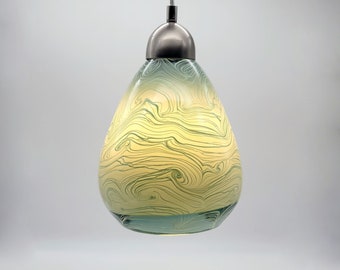 Steel Grey Wispy Nimbus  //  Hand Blown Glass