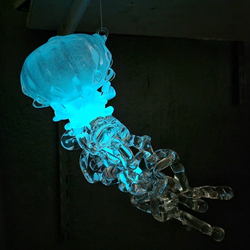 Herumleuchtend (Aqua Glow in the Dark!) / Mundgeblasenes Glas