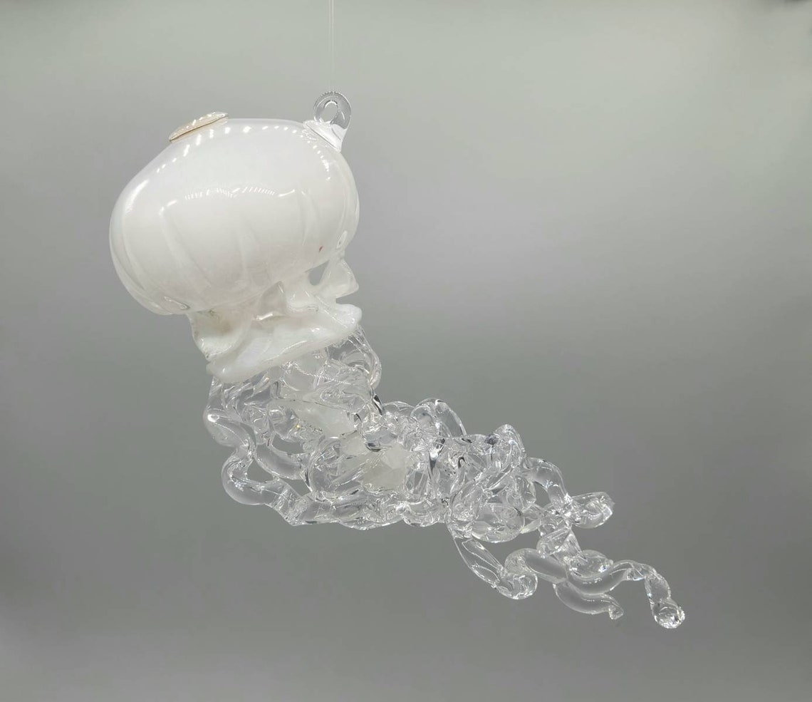 Drifter opal White / Hand Blown Glass - Etsy