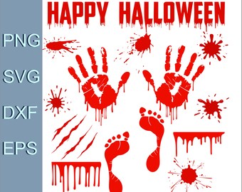 Download Bloody Handprint Svg Etsy