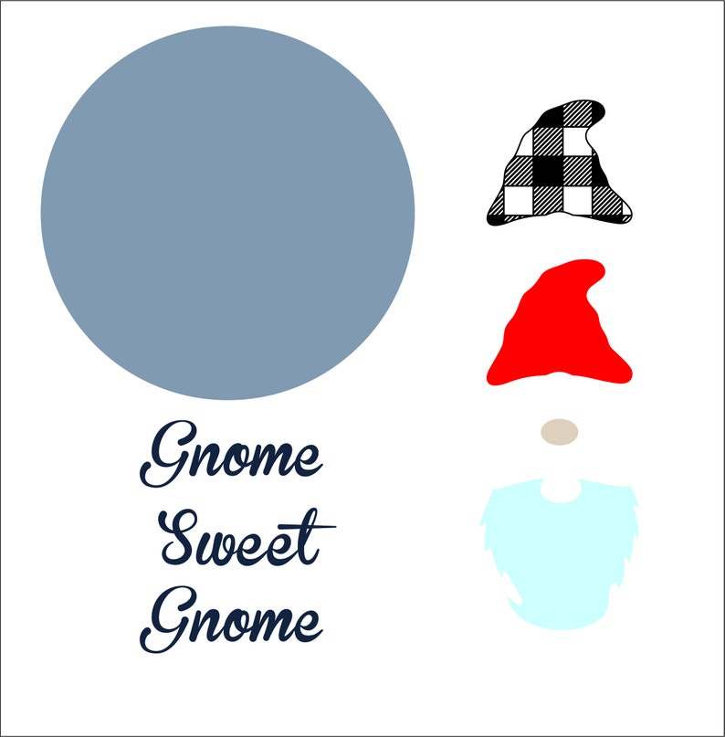 Download Plaid Gnome Gnome Sweet Gnome dxf svg png eps. Couper les ...