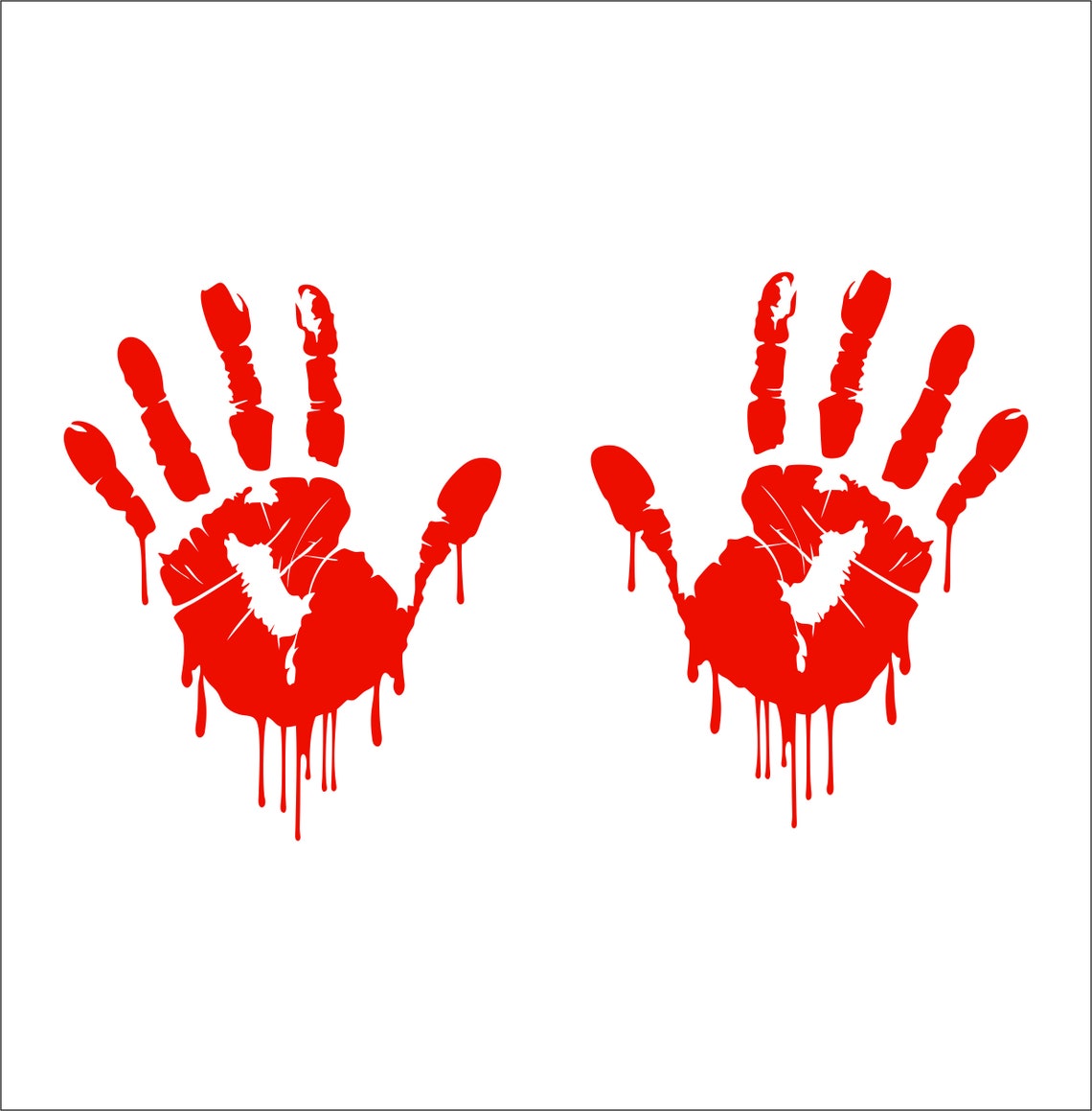 Happy Halloween Bloody Handprint Blood Svg Dxf Png Eps Etsy