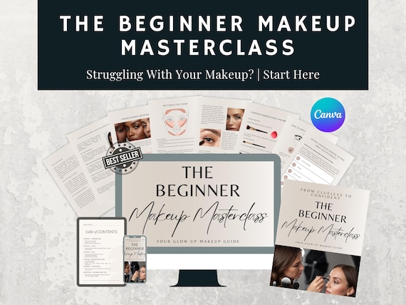 Beginner Makeup Masterclass Digital Download | Makeup Guide for Beginners | Soft Glam Routine | Beauty Starter Kit