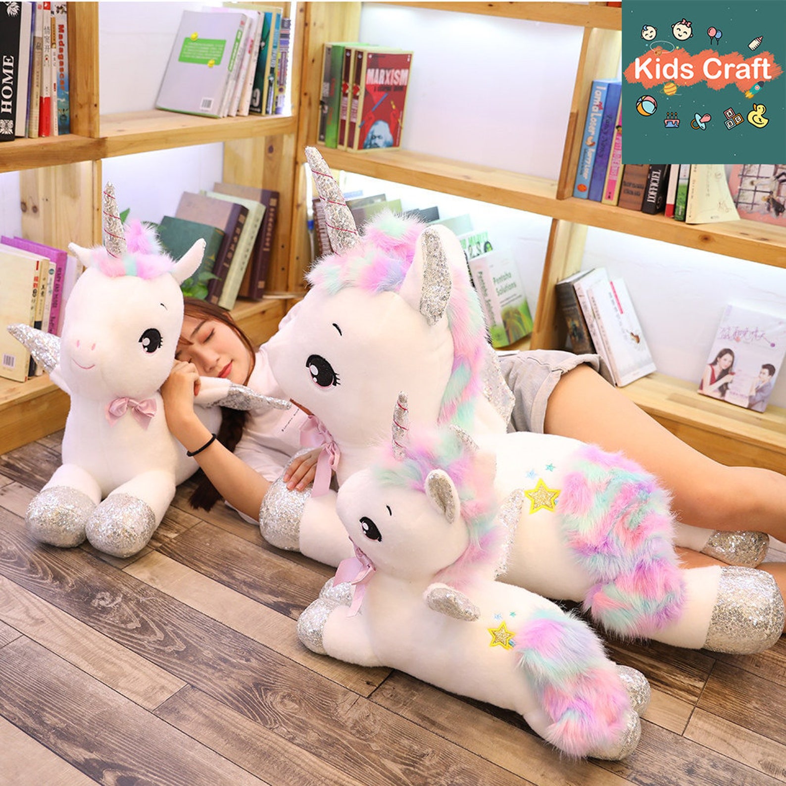 Juguete gigante de peluche unicornio / unicornio relleno suave Etsy