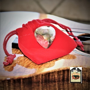 Buy one get one free, your choice- Dell&#39;Arte MN-68 Mini African Blood stone guitar pick