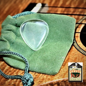 Buy one get one free, your choice- Dell&#39;Arte MN-64 Mini Clear Quartz stone guitar pick