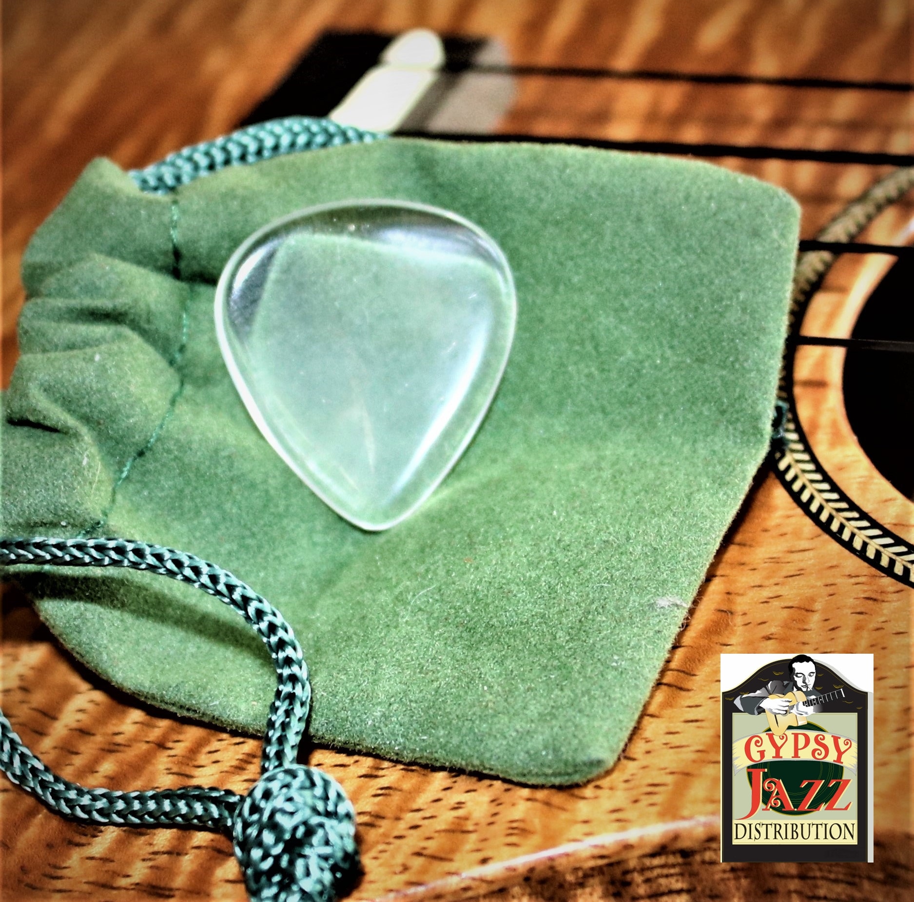 Buy one get one free, your choice- Dell'Arte MN-64 Mini Clear Quartz stone guitar pick