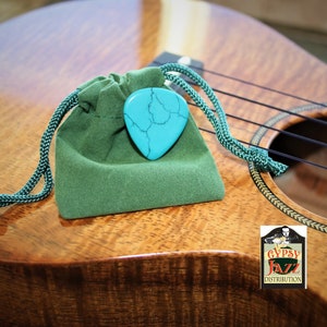 Buy one get one free, your choice- Dell&#39;Arte MN-53 Mini Dark Green Turquoise stone pick