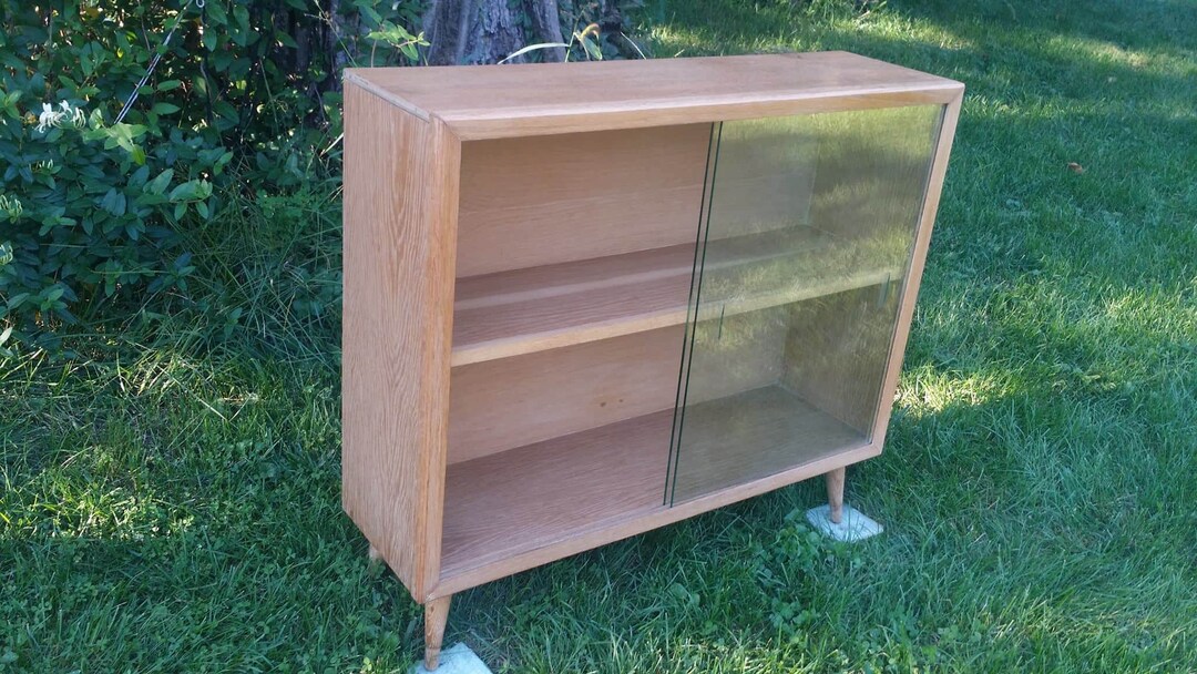 Wooden Bookcase Mid Century Modern Vintage - Etsy