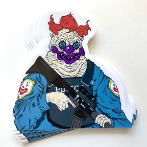 Fatso The Police Klown Vinyl Sticker - creepy clown art, 2021