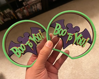 Spooky Mickey Bat Disney themed Halloween ears 3D Printed