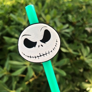 Halloween Nightmare Before Christmas Straw Topper- Red Black White green