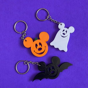 Mickey Halloween themed Keychains Bat Pumpkin Ghost