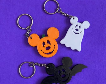 Mickey Halloween themed Keychains Bat Pumpkin Ghost
