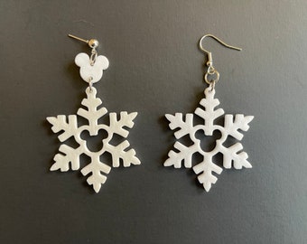 Mickey Christmas Snowflake V1 Earrings