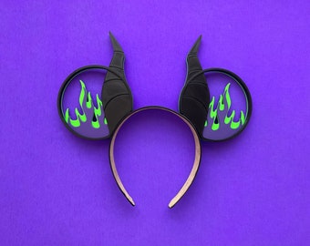 Maleficent Disney themed Halloween ears 3D Printed