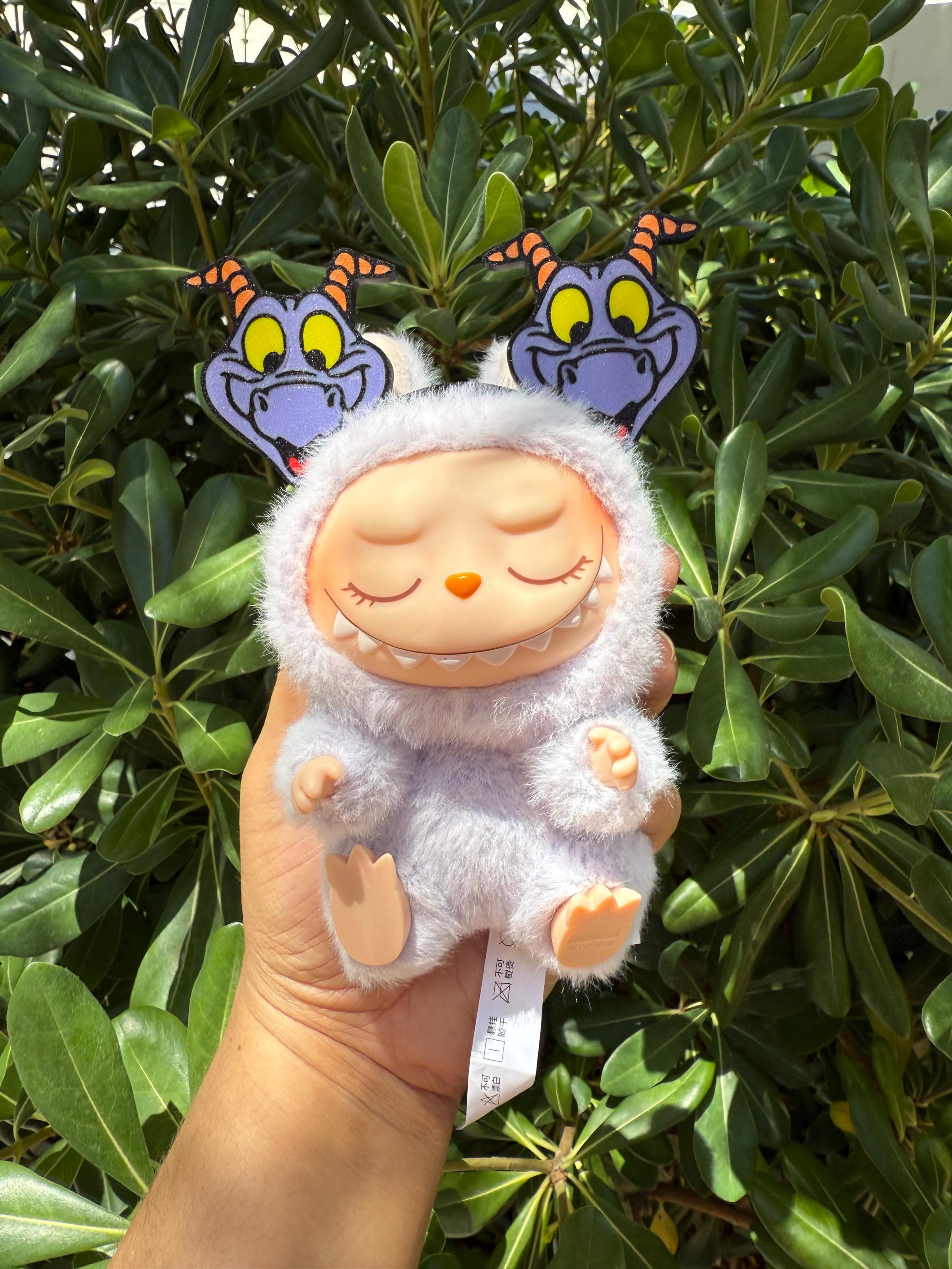 Figment Inspired 3D Printed Ear Accessory for NuiMO Dolls and Labubu Monsters