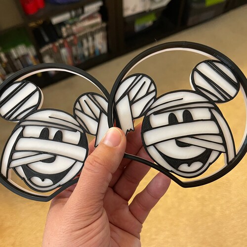 Mickey Mummy Disney themed Halloween ears 3D Printed
