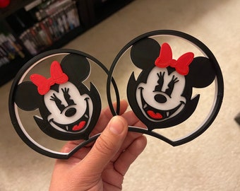 Minnie Dracula Disney themed Halloween ears 3D Printed