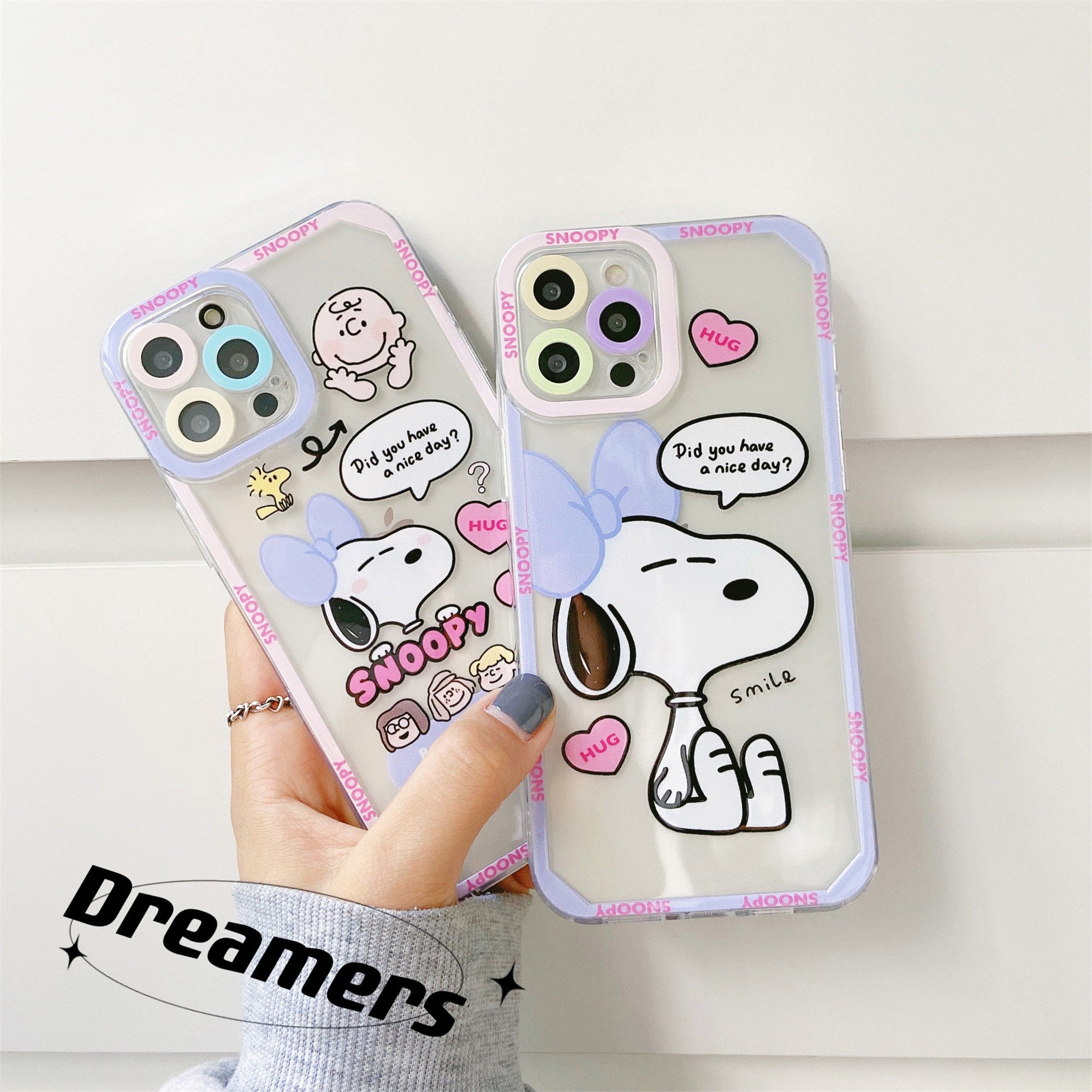 Discover Cute Dog Mobile Phone Case, Snoopy Phone Case, Cartoon Animals Phone Case