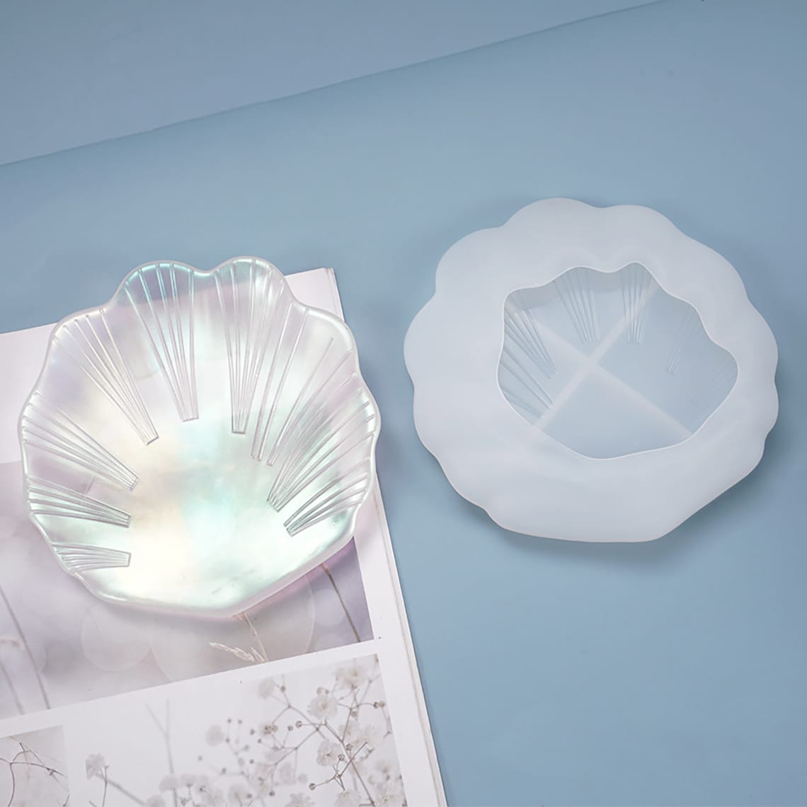 Ginkgo Leaf Dish Molds Shell Plate Mold Flat Bottom Dish Etsy