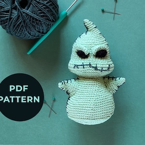 Amigurumi Crochet Pattern of Boogeyman for Halloween and Christmas, Christ and Halloween Gift idea