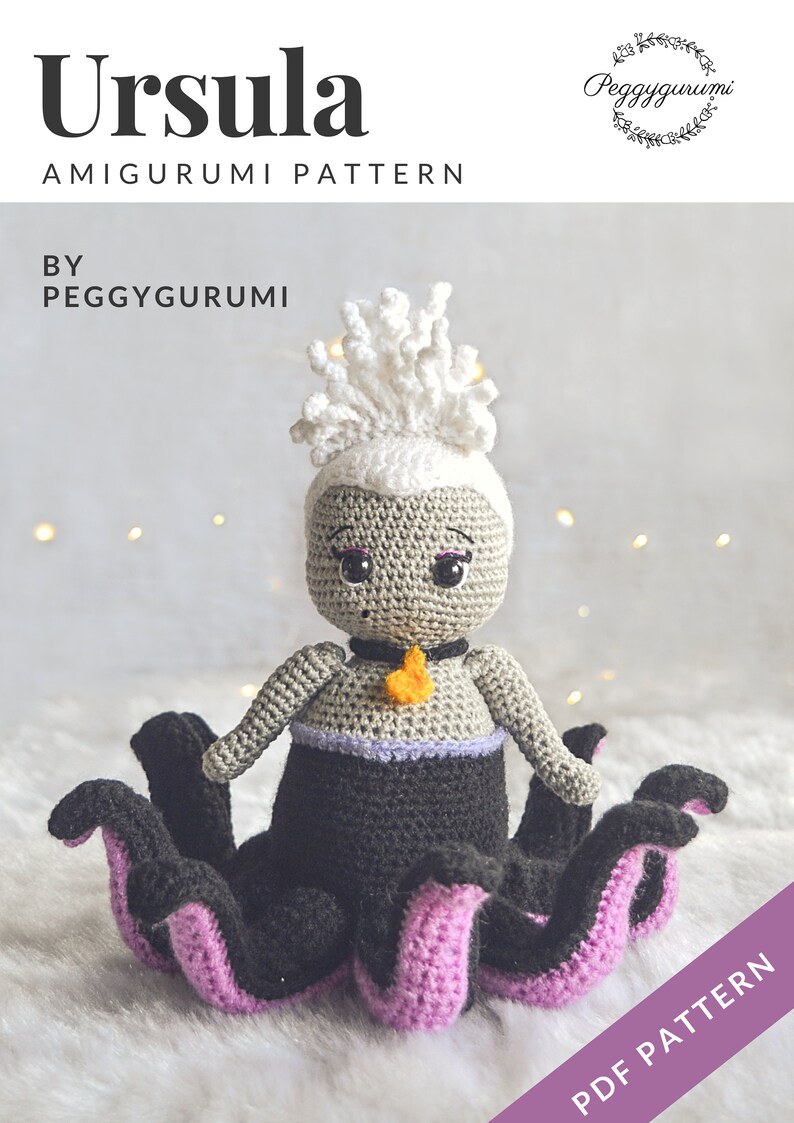 Easy URSULA AMIGURUMI CROCHET pattern Little Mermaid | Etsy