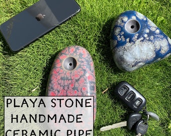 Handmade Ceramic Pipe Playa Stone Highest Quality Artist Made USA California Designer