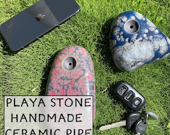 Handmade Ceramic Pipe Playa Stone Highest Quality Artist Made USA California Designer